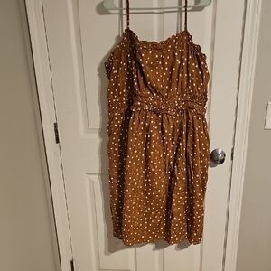 Maurices Brown Dress with White Dots